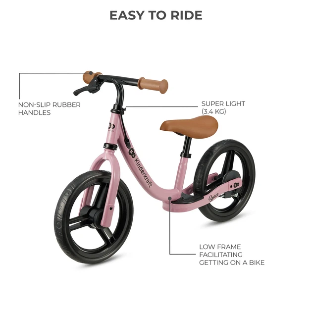 Rowerek biegowy Kinderkraft Space Dark Pink (KRSPAC23PNK0000) - obraz 2
