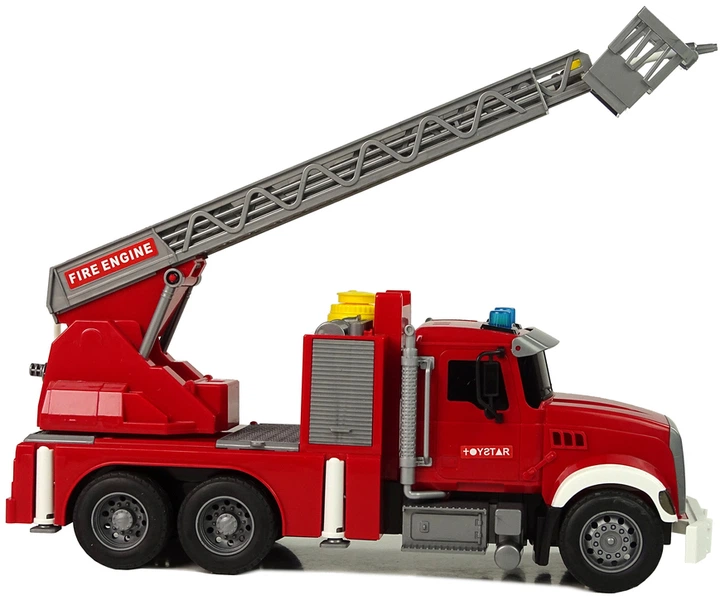 Wóz strażacki LEAN Toys z światłem i dźwiękiem Czerwony (5904204755504) - obraz 3