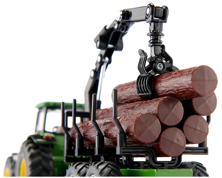 Traktor Siku z przyczepą do drewna Farmer S1954 1:50 (4006874019540) - obraz 3