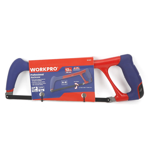 Ножовка по металлу WORKPRO 300 мм, профессиональная PRO W016007 - Фото 2 Ножовка по металлу WORKPRO 300 мм, профессиональная PRO W016007 - изображение 2
