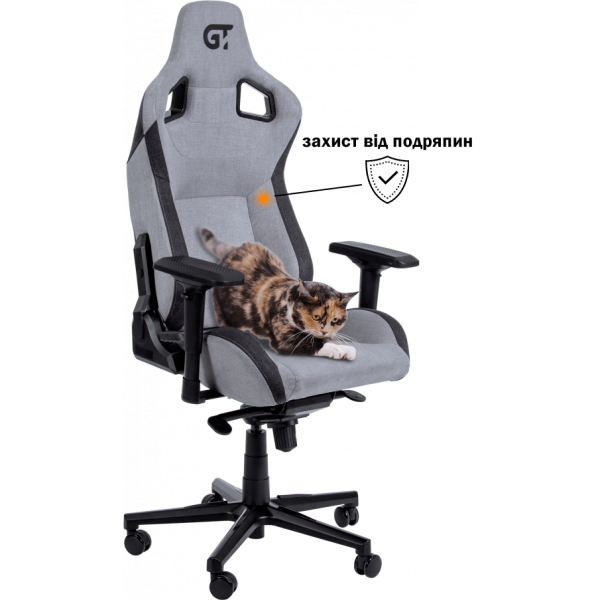 Геймерское кресло GT Racer X-8005 Light Grey/Black Suede - изображение 8