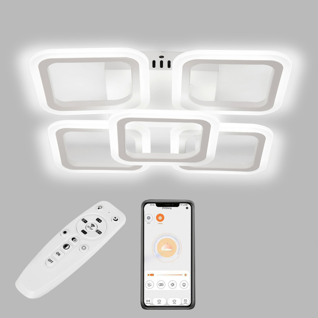 Потолочная LED люстра, светильник светодиодный Sunlight W8036/4+1B - изображение 1