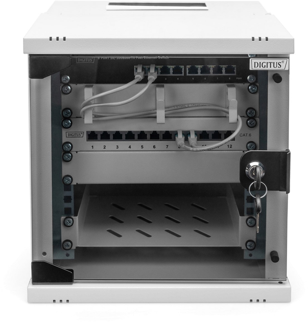 Szafa wisząca serwerowa DIGITUS SOHO PRO Series 10" 6U 315x300 Grey (DN-49100) - obraz 4