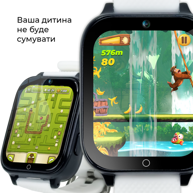 Детские смарт-часы JETIX DF100 Pro c 4G видеозвонком, виброзвонком и влагозащитой IP67 - White - изображение 5