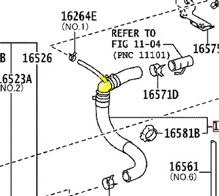 16571-26160 Toyota Трійник з нержавіючої сталі - зображення 2