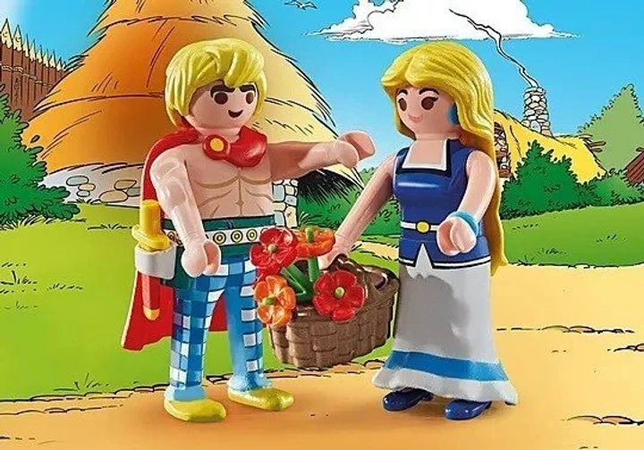 Zestaw figurek do zabawy Playmobil Asterix Tragikomiks i Falbala 71544 (4008789715449) - obraz 3
