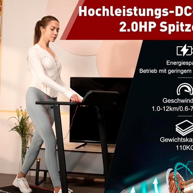 Электрическая складная беговая дорожка Citysports, Bluetooth, до 12 км/ч - Фото 8 Электрическая складная беговая дорожка Citysports, Bluetooth, до 12 км/ч - изображение 8