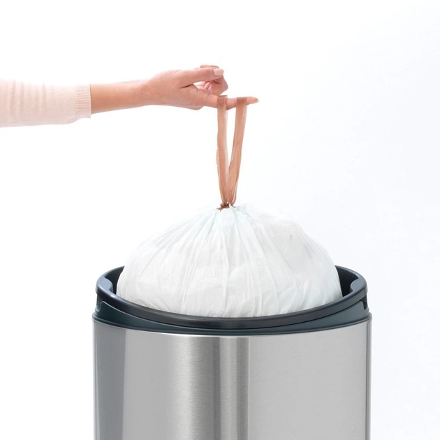 Бак для сміття Touch Bin Brabantia, 40 л, сріблясто-сірий (114809) - Фото 5 Бак для сміття Touch Bin Brabantia, 40 л, сріблясто-сірий (114809) - зображення 5