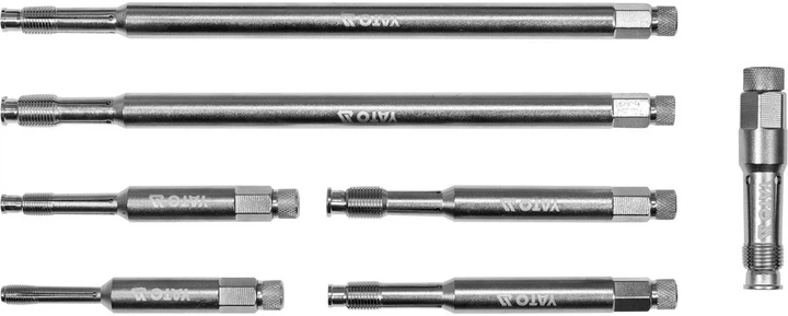 Gwintowniki do gniazd świec zapłonowych YATO M8 - M18 80 - 260 mm 7 elementów (YT-17708) - obraz 3