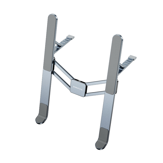 Підставка для ноутбука BOROFONE BH117 Graceful metal folding notebook stand Metal Gray (6941991114434) - изображение 2