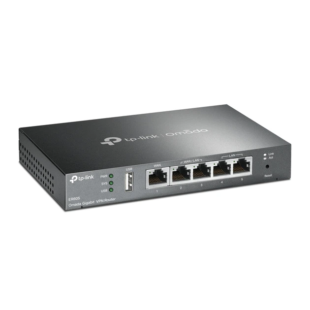 Маршрутизатор TP-LINK ER605 1xGE LAN 1xGE WAN 3xGE LAN VPN Omada 4-портовий Grey (ER605) - зображення 3