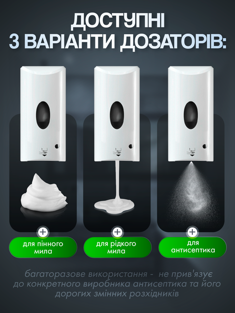 Диспенсер для антисептика бесконтактный настенный автоматический сенсорный дозатор антисептиков дезинфецирующих средств дезинфектанта диспенсеры дозаторы на стену SBT group 7960А для кафе торговых центров больниц - изображение 5