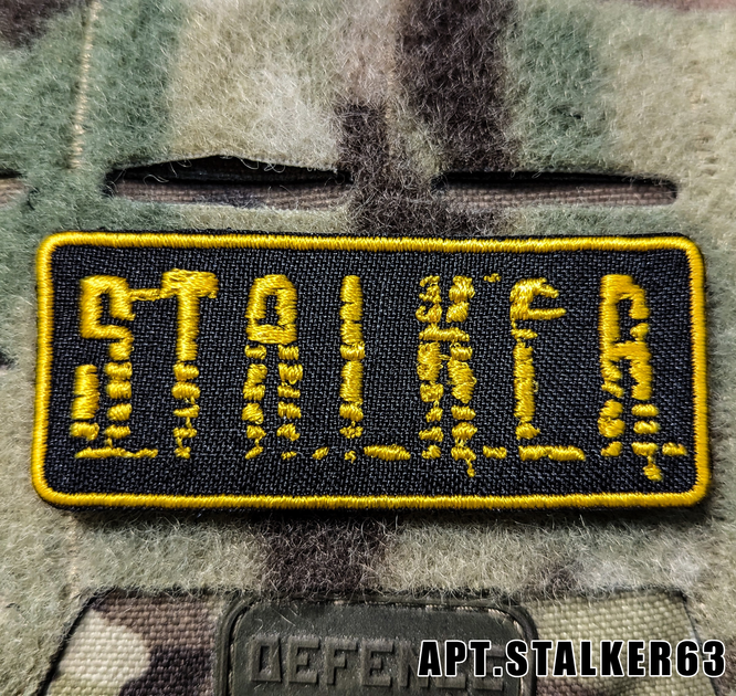 Військовий шеврон Shevron.patch вишитий напис STALKER на липучці велкро (STALKER63) - зображення 1