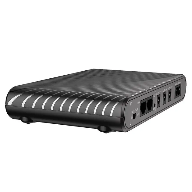 Джерело безперебійного живлення для роутерів Hoco DB63 Portable DC UPS 5/9/12V 10000 mAh чорний - зображення 3