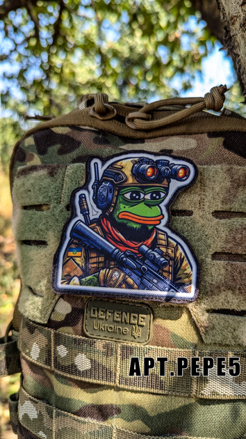 Военный шеврон Shevron.patch боевая лягушка Пепе с прибором ночного видения (PEPE5) - изображение 2