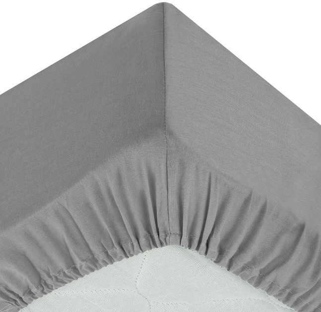 Простирадло Atmosphera Createur d'interieur на резинці Сіре 140 x 190 см (3560237546865) - зображення 3