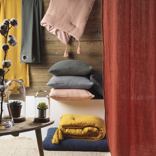 Prześcieradło Douceur d'interieur Angelia muślinowe na gumce różowe 140 x 190 cm (3574386448178) - obraz 3