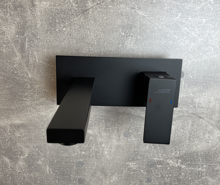 Встраиваемый смеситель для умывальника WEZER PRO10-02-BLACK, нержавеющая сталь, черный - изображение 7