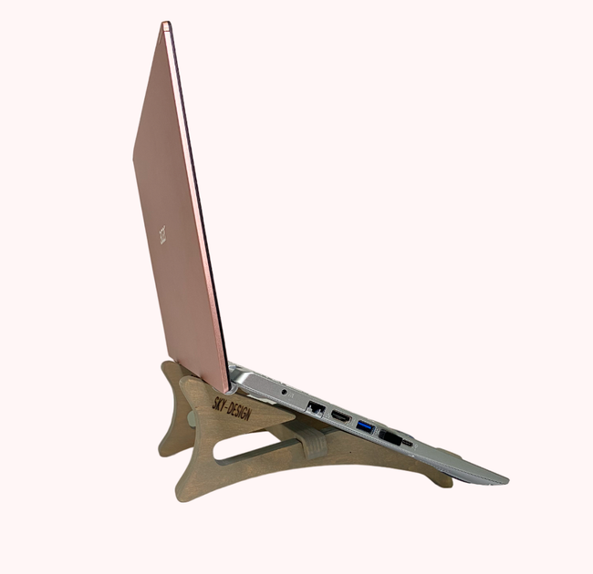 Тримач для ноутбука Sky-Design PN-001 - дерев'яний універсальний Сірий - зображення 2