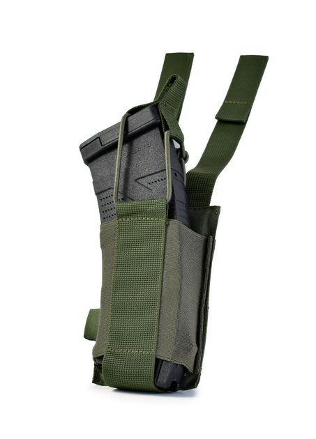 Еластичний одинарний підсумок для магазинів GigMilitary Elastic Ranger Green - зображення 1