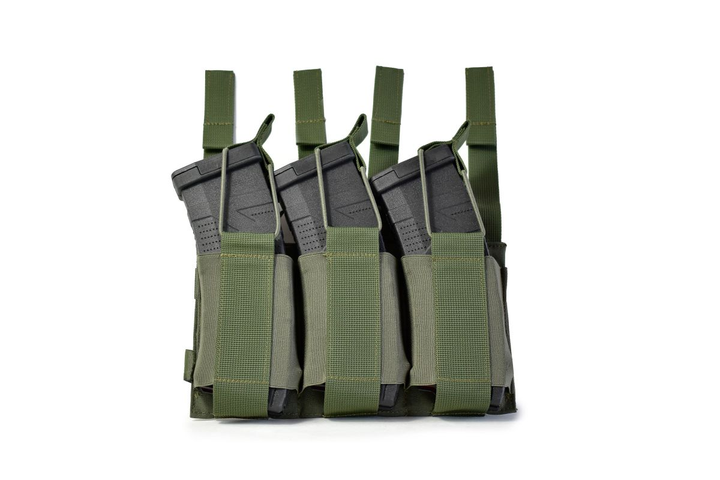 Эластичный тройной подсумок для магазинов GigMilitary Elastic Triple Ranger Green - изображение 2