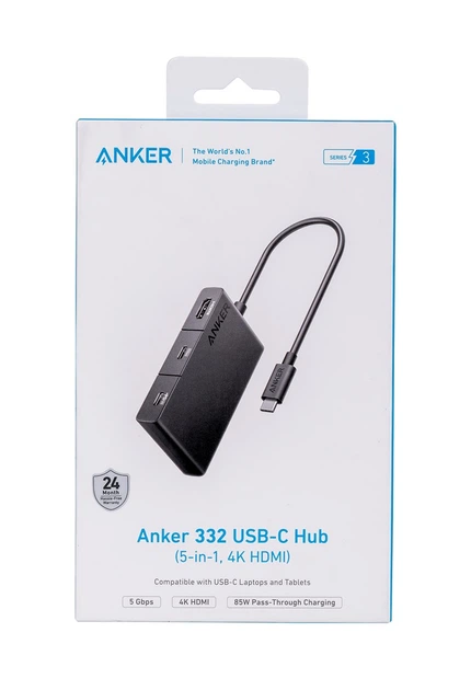 Хаб Anker 332 USB-C Single Display 5 w 1 4K HDMI Black (194644117542) - зображення 5