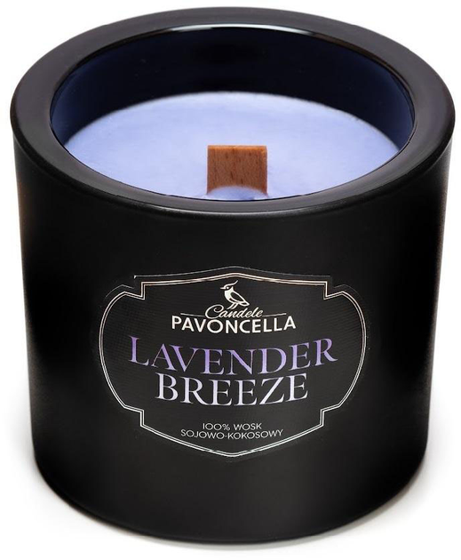 Świeczka sojowa Pavoncella Lavender Breeze Czarna 170 g (5905711530431) - obraz 1