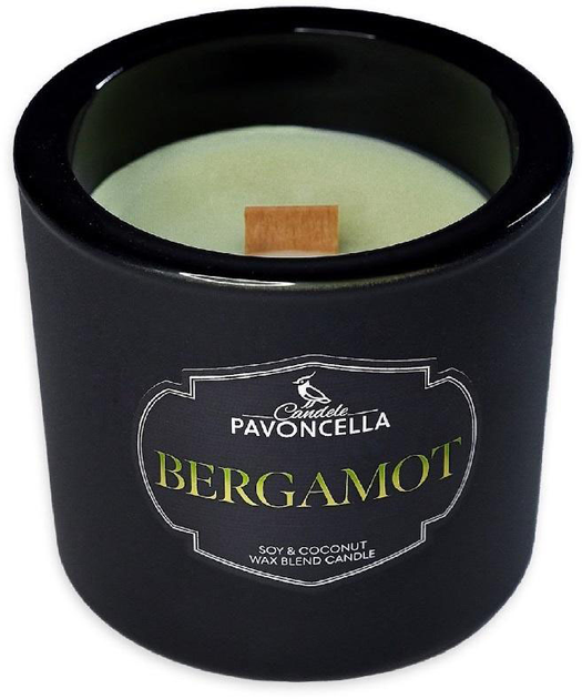 Świeczka sojowa Pavoncella Bergamot Czarna 170 g (5905711530943) - obraz 1