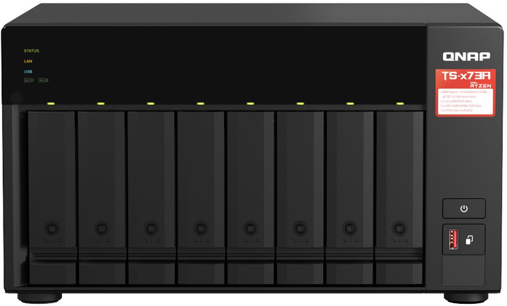 Zestaw serwera plików i przełącznika QNAP TS-873A + QSW-1105-5T Black (TS-873A-SW5T) - obraz 3