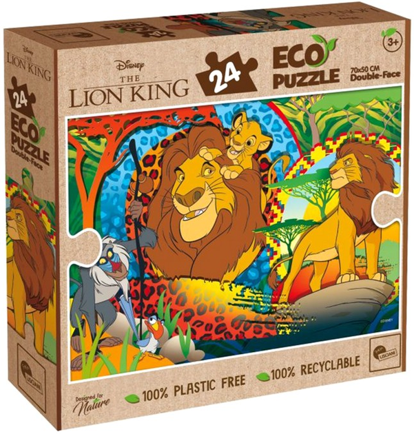 Puzzle dwustronne eco Lisciani Disney Król Lew 2 w 1 24 elementy (8008324091843) - obraz 1