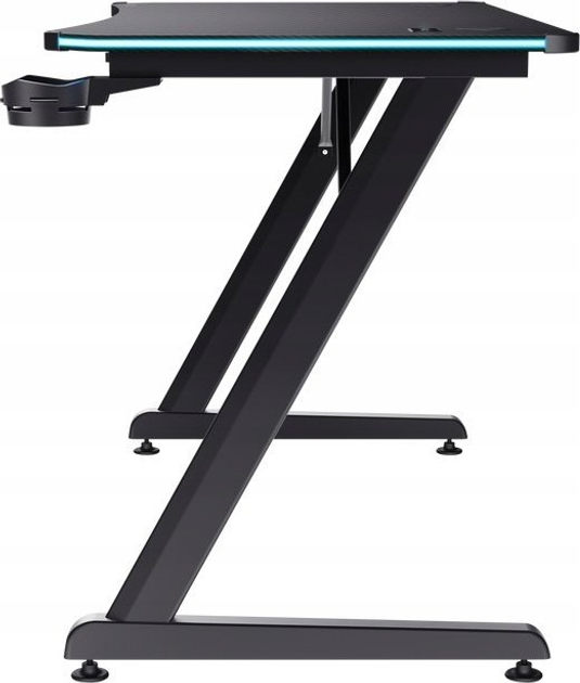 Biurko komputerowe Trust GXT 709 LUMINUS RGB 25184 Black (8713439251845) - obraz 5