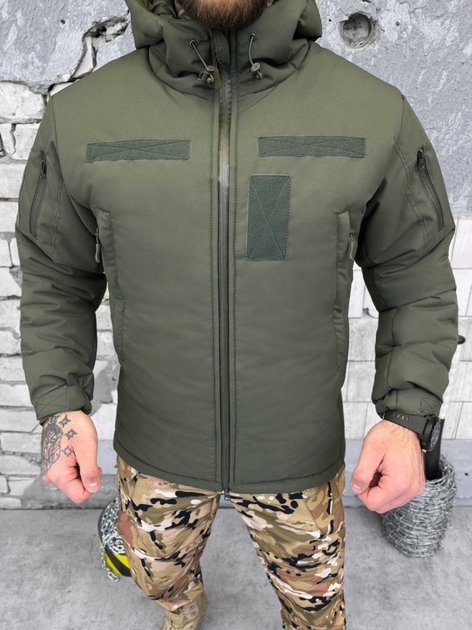 Зимова тактична куртка з утеплювачем та підкладкою Omni-Heat Softshell Olive M - зображення 2