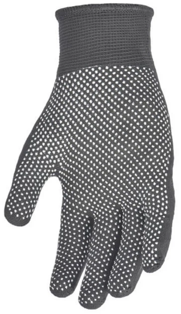 Рукавиці робочі захисні Doloni трикотажні 10" з мікроточкою Сірі (Doloni-4413) - зображення 2