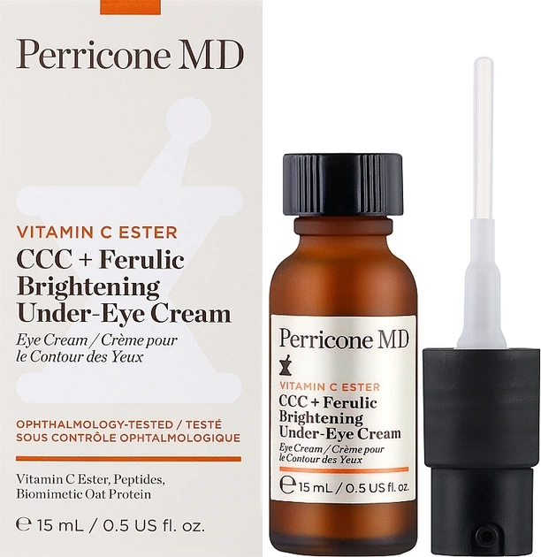 Освітлювальний крем для шкіри навколо очей - Perricone MD Vitamin C Ester CCC + Ferulic Brightening Under-Eye Cream 15ml - зображення 2