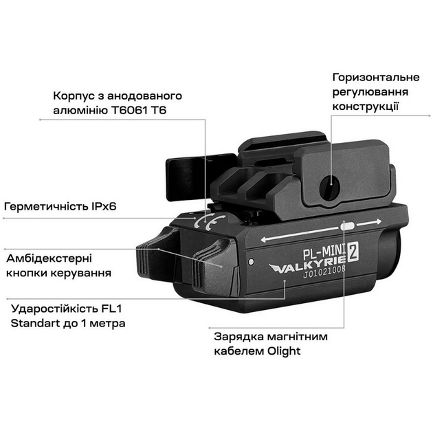 Підстовбурний ліхтар Olight PL-Mini 2 Valkyrie black 0.0002.0007 - зображення 3