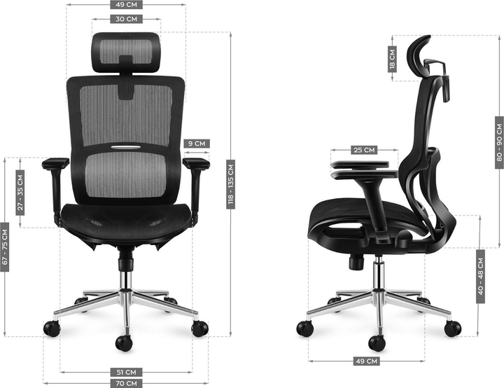 Fotel biurowy ergonomiczny Mark Adler Expert 6.2 Black (5903796011760) - obraz 7