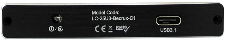 Зовнішня кишеня LC-Power LC-25U3-Becrux-C1 USB 3.1 Gen 2 Type-C 2.5" Black - зображення 3