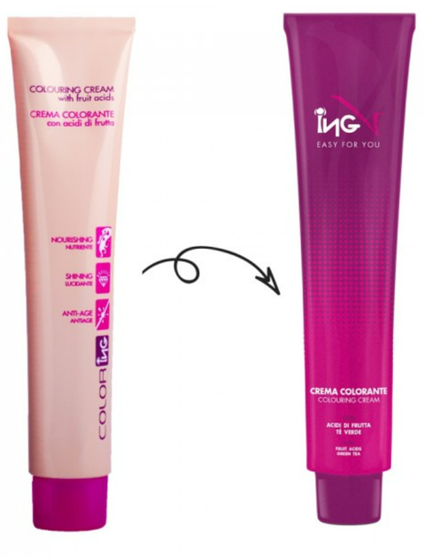 Крем-краска для волос безаммиачная ING Professional Colouring Cream No Ammonia 4 Каштановый 100 мл - изображение 6