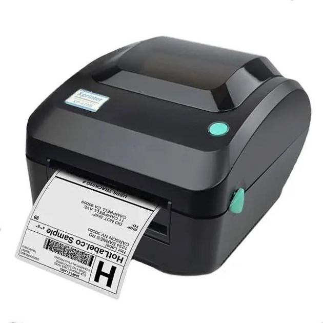 Принтер этикеток Xprinter XP-470B Black термопринтер наклеек для Новой почты 108мм (XP470B, XP-DT-470B) - изображение 1