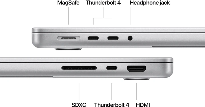 Laptop Apple MacBook Pro 14" M4 16/512GB 2024 (MW2W3ZE/A) Silver - obraz 6
