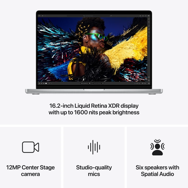 Laptop Apple MacBook Pro 16" M4 Pro 24/512GB 2024 (MX2T3ZE/A) Silver - obraz 6