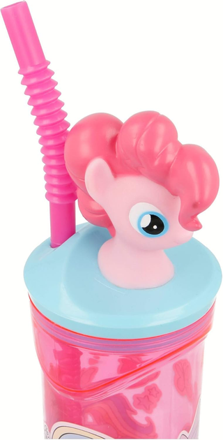 Butelka z słomką My Little Pony Glass 3D figure 360 ml (8412497805662) - obraz 3