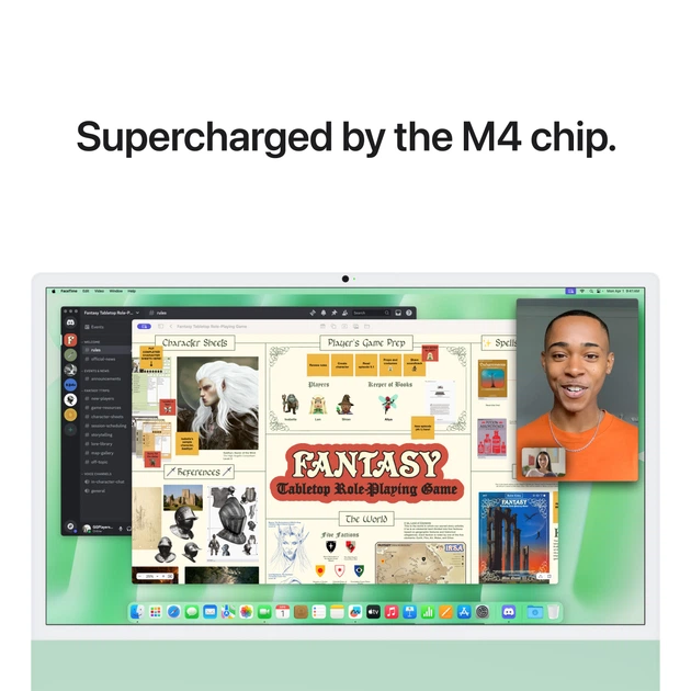 Monoblok Apple iMac 24" M4 4.5K 8‑rdzeniowy GPU 256GB Green (MWUE3ZE/A) - obraz 6