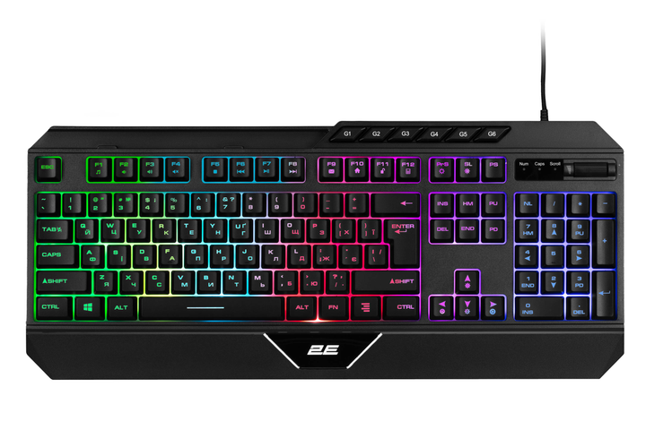 Клавиатура 2E Gaming KG315 RGB USB Black Ukr - изображение 1