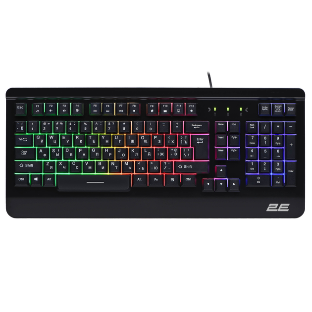 Клавиатура 2E Gaming KG320 LED USB Black Ukr - изображение 2