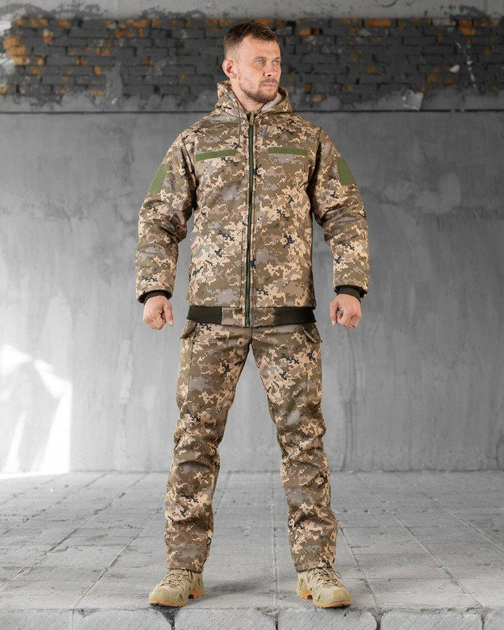 Тактичний зимовий костюм SoftShell на овчині 3XL піксель (89632) - зображення 2