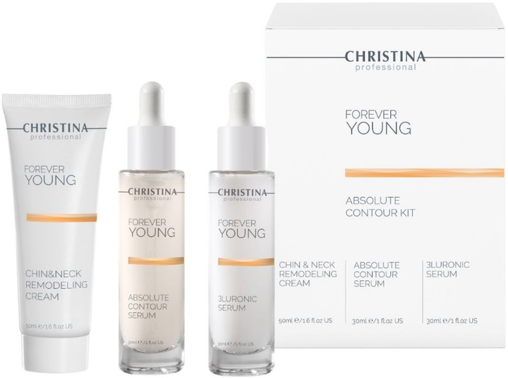 Zestaw do pielęgnacji twarzy Christina Forever Young Serum do twarzy 30 ml + Serum do twarzy 30 ml + Krem do twarzy i szyi 50 ml (7290100365540) - obraz 1