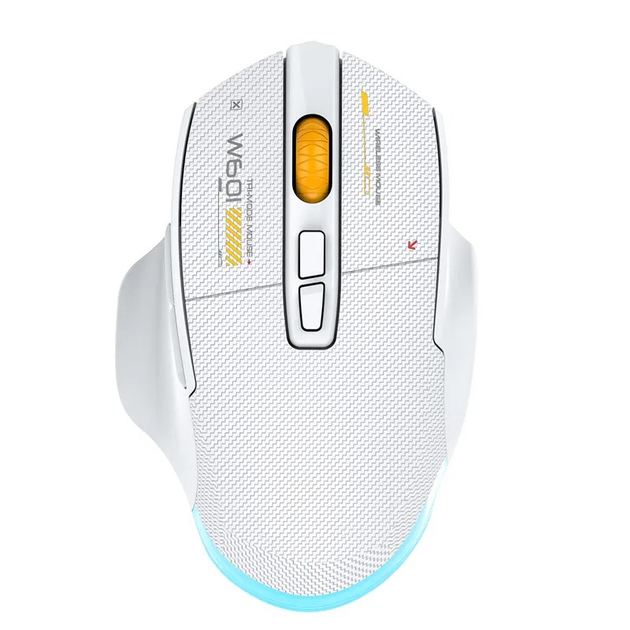 Мышь беспроводная, бесшумная MiKESPN W601 с аккумулятором и подсветкой 2,4G+Bluetooth White - изображение 2