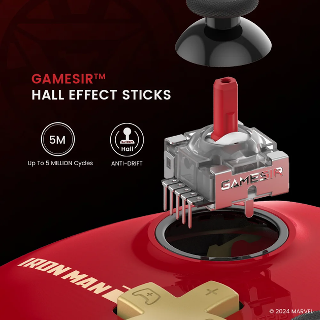 Геймпад Gamesir G7 HE Iron Man, Limited Edition для Xbox Series X/S, Xbox One та Windows 10/11 - Фото 4 Геймпад Gamesir G7 HE Iron Man, Limited Edition для Xbox Series X/S, Xbox One та Windows 10/11 - зображення 4