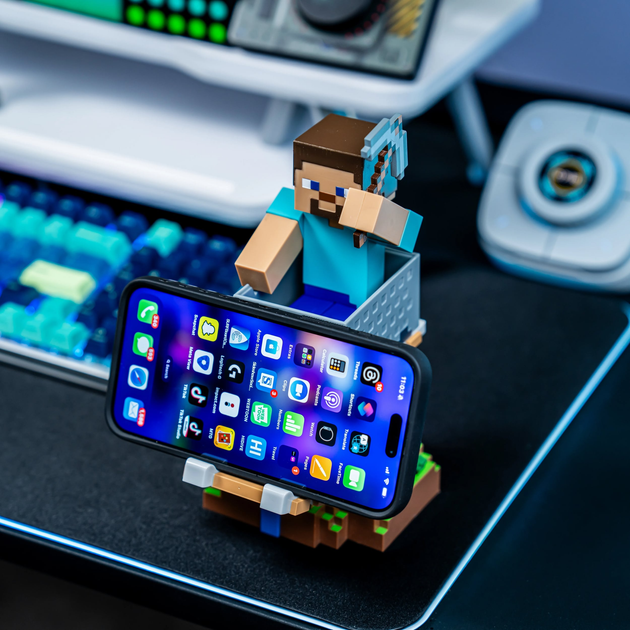 Stojak na kontroler Cable Guys Minecraft Steve R.E.S.T (5908305248781) - obraz 12